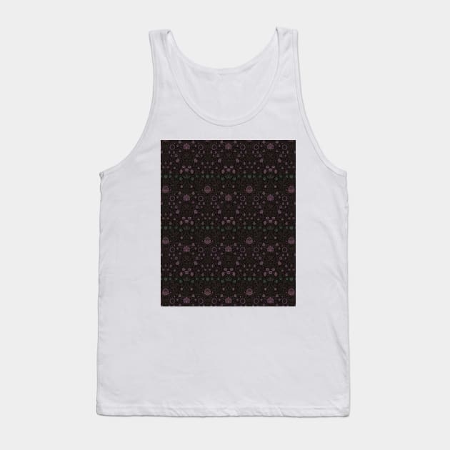 William Morris Violet and Columbine Dark Pink Tank Top by tiokvadrat